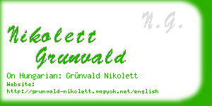 nikolett grunvald business card